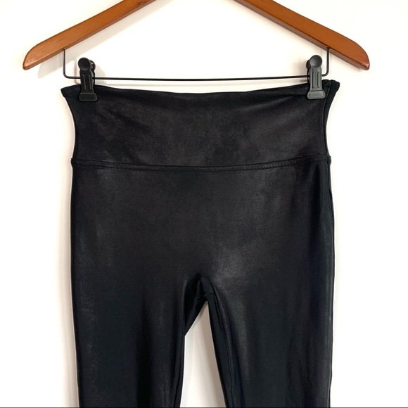 Spanx Faux Leather Black Leggings small - Picture 3 of 5